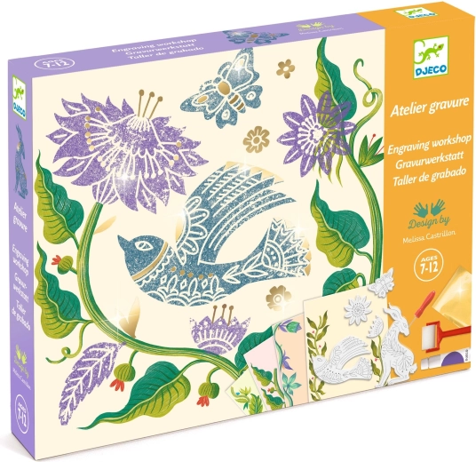DJECO coffret créatif de gravure et de tampons
