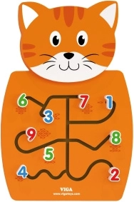 Tableau en bois avec chiffres Chat VIGA