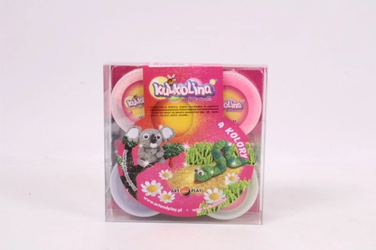 Kulkolina pâte à modeler à billes pailletée – 4 couleurs