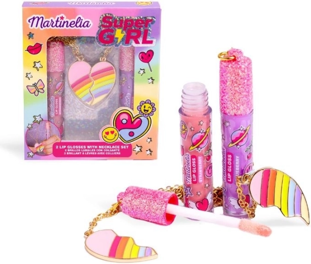 Ensemble de colliers et de brillants à lèvres Super Girl Shine