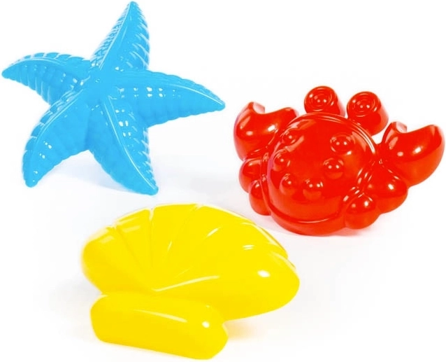 Moules à sable Monde marin 3 pcs