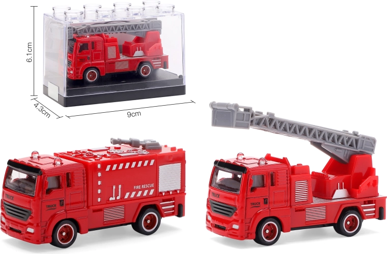 Modèle métallique de camion de pompiers 1:64 – plusieurs variantes