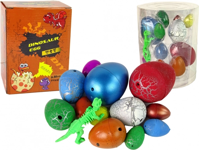 Oeufs de dinosaures qui grandissent – lot de 12 pièces, tailles variées