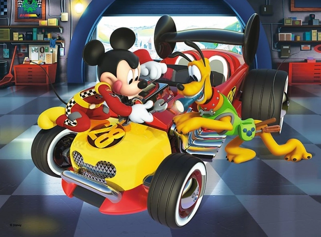 TREFL puzzle MICKEY MOUSE : préparation à la course, 20 pièces