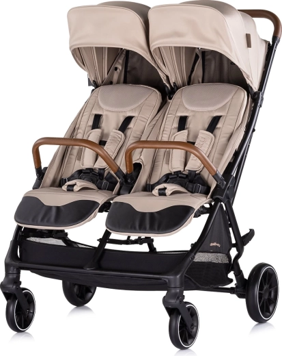 Poussette double sportive Chipolino Twinity Tiramisu