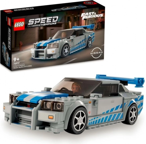 lego speed champions nissan skyline gt-r (r34) – fast & furious set de construction