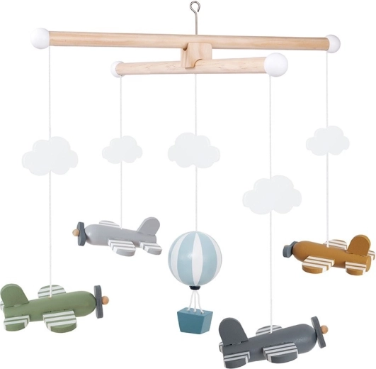 Jabadabado mobile en bois pour lit bébé – avions