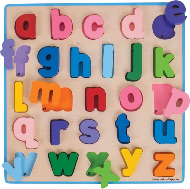 Puzzle alphabétique en bois – lettres minuscules BIGJIGS BABY