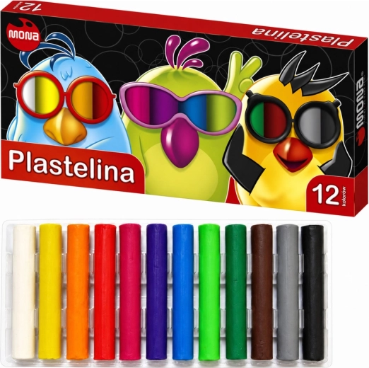 Plastiline scolaire Mona 12 couleurs