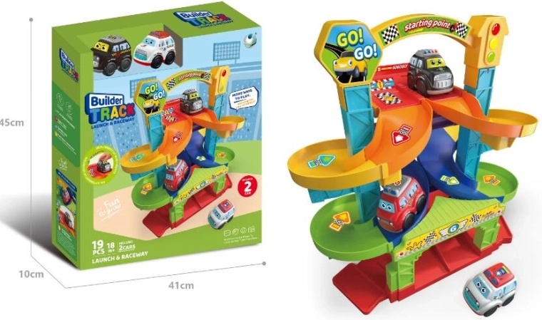 Toboggan en bois pour petites voitures