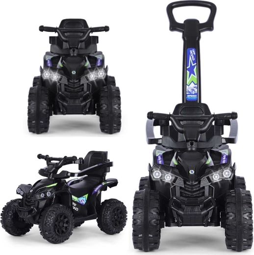Milly Mally Wild 3en1 porteur pour enfant avec barre de poussée noir