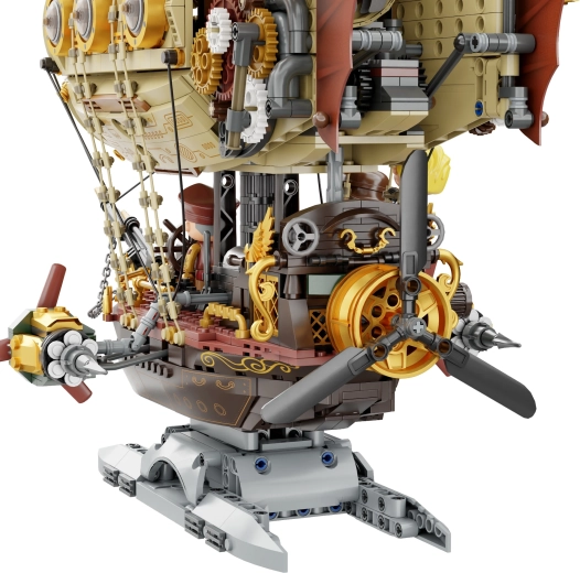 Hélices mobiles et détails mécaniques