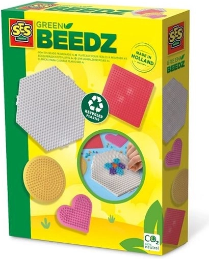 SES Creative Green Beedz plaques pour perles à repasser – 4 formes