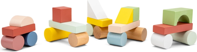 Blocs de construction en bois FSC - 100 pièces