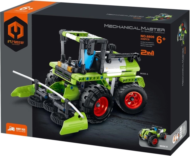Kit de construction iMaster Mechanical Master moissonneuse-batteuse et véhicule tout-terrain 2 en 1, 335 pièces