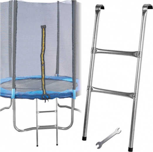Échelle métallique universelle pour trampoline de jardin 86,5 x 37 cm