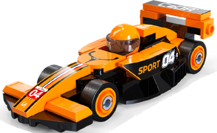 Design de course orange avec des détails réalistes