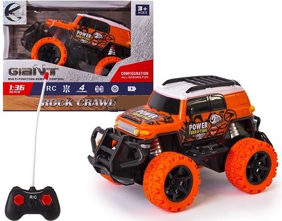 Petite voiture tout-terrain télécommandée orange