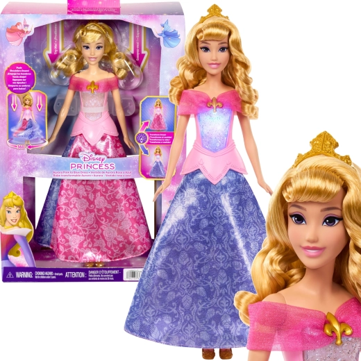 Poupée Mattel Disney Princess Aurore avec robe 2-en-1 à changement de couleur 30 cm