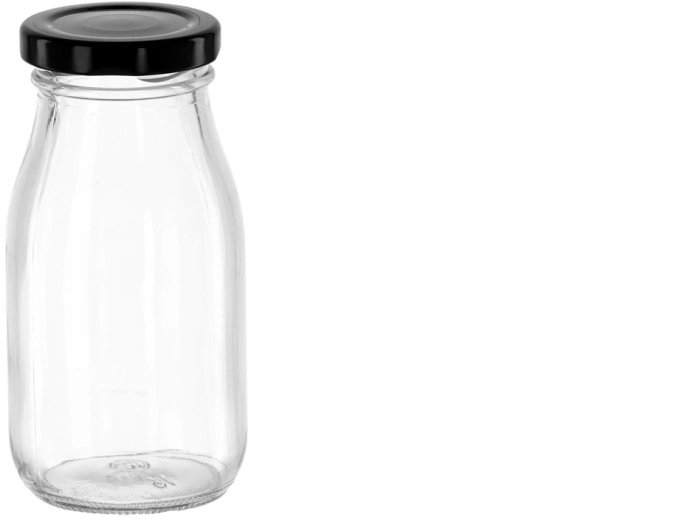 Petite bouteille à jus 200 ml avec bouchon métallique à vis 50 mm