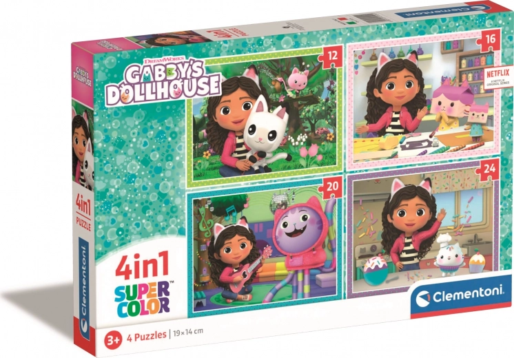 Puzzle 4 en 1 La Maison magique de Gabby