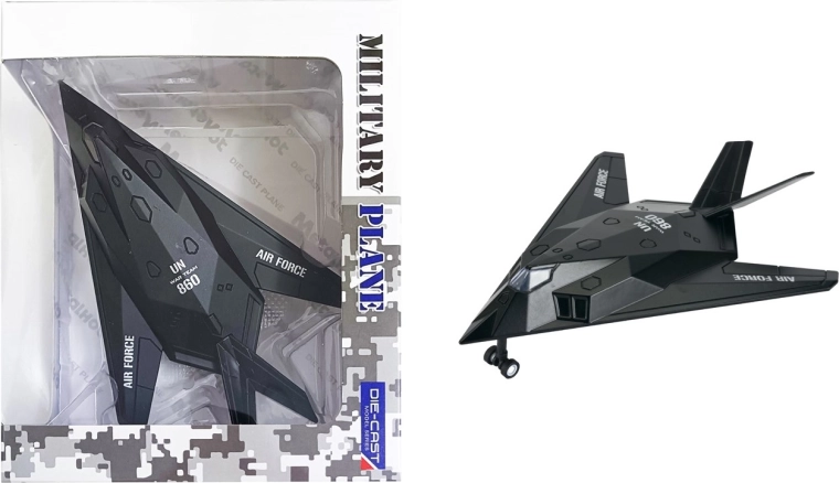 Modèle en métal du chasseur F117 FIGHTER JET 1:400 avec lumières et sons