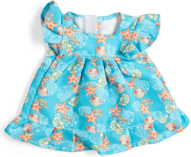 Bigjigs Toys robe bleu clair à motif coquillages pour poupées 28 cm