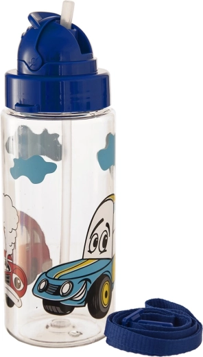 Gourde enfant en tritan avec paille intégrée – voiture – 0,5 l
