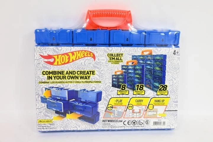 Hot Wheels – mallette modulaire pour petites voitures (28 compartiments)