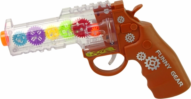Pistolet Jouet avec Effets Lumineux et Sonores Marron