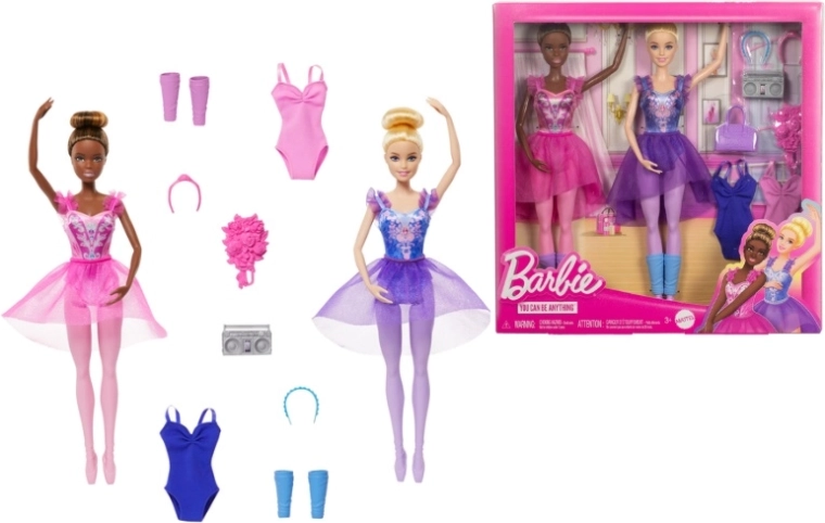 Barbie – coffret de deux poupées ballerines avec accessoires