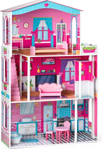 Maison colorée Mirabella avec ascenseur pour poupées