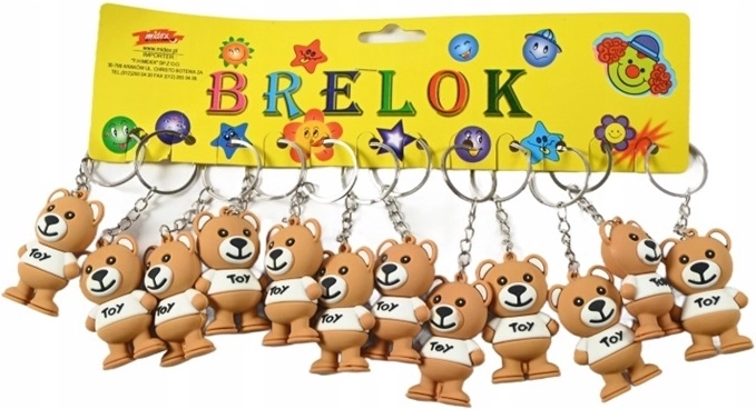 Porte-clés ourson – lot de 12 pcs