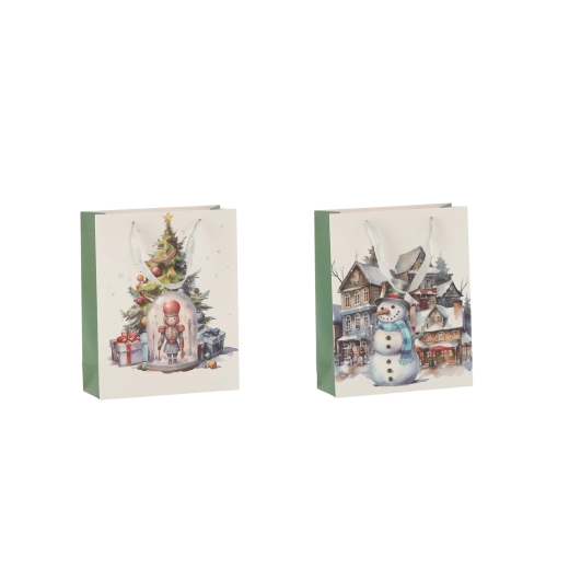 Sachet cadeau Frozen Christmas 18 × 24 × 8 cm – motif hivernal, 12 pcs