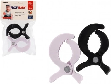 Pinces pour poussette noir et blanc 2 pcs