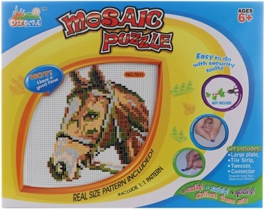 Mosaïque avec motif de cheval
