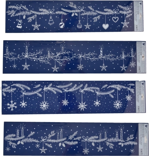 Film de Noël pour fenêtre – petites branches 64 × 15 cm (4 variantes)