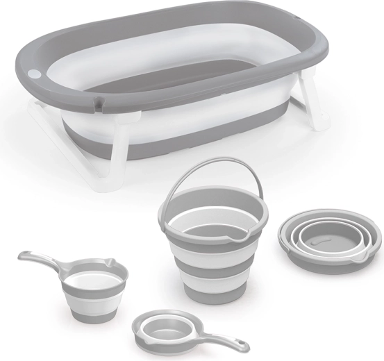 Set de bain pliable pour bébé 3 en 1