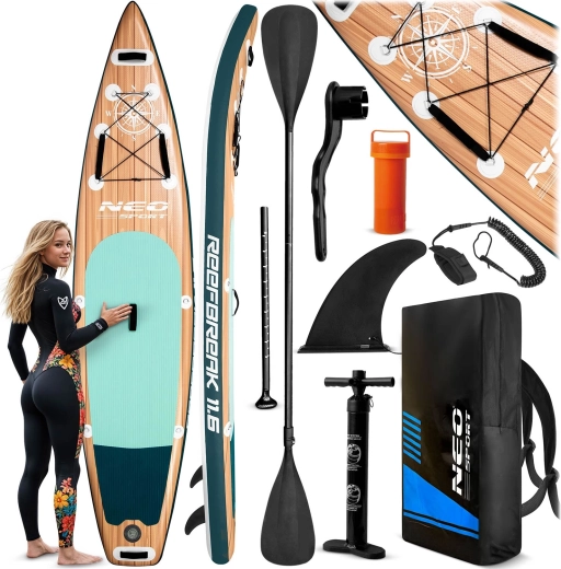 Paddleboard SUP gonflable Neo-Sport Reefbreak 11’6 (350 cm) – set