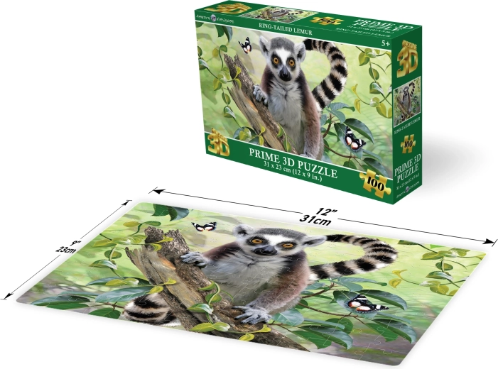 Puzzle 3D lémur 100 pièces