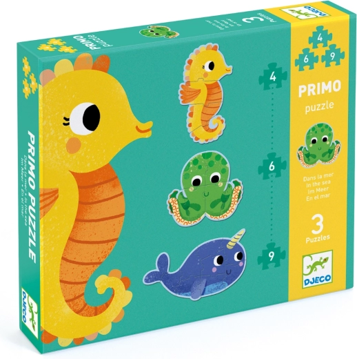 DJECO Puzzle Sous la mer 3 en 1