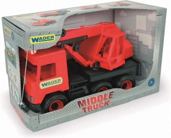 Grue rouge 38 cm Middle Truck en boîte