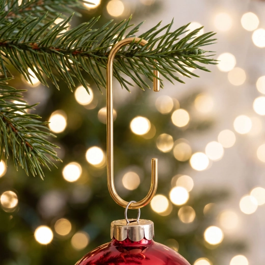 Mini crochets dorés pour décorations de Noël - 100 pièces
