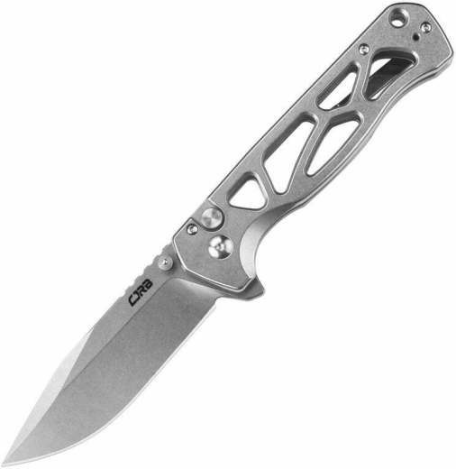 CJRB Chord Steel couteau de poche tactique 8,8 cm, stonewash, tout acier