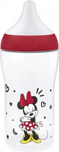 Biberon NUK Perfect Match avec contrôle de température Disney Minnie 260 ml rouge