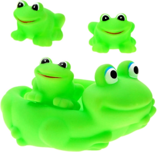 Grenouilles de bain en caoutchouc vertes – lot de 4 pcs