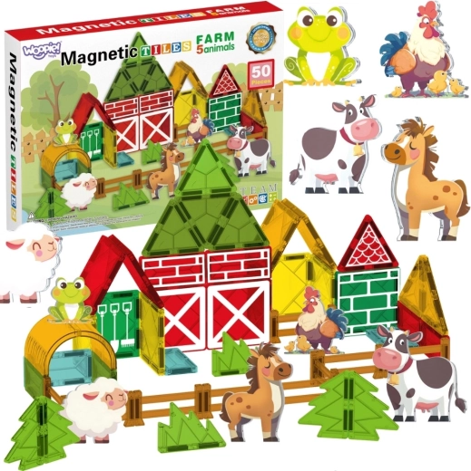 Jeu de construction magnétique Woopie Ferme 50 pièces