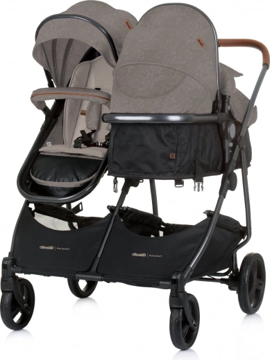 Poussette double Chipolino Duo Smart Tiramisu 2en1