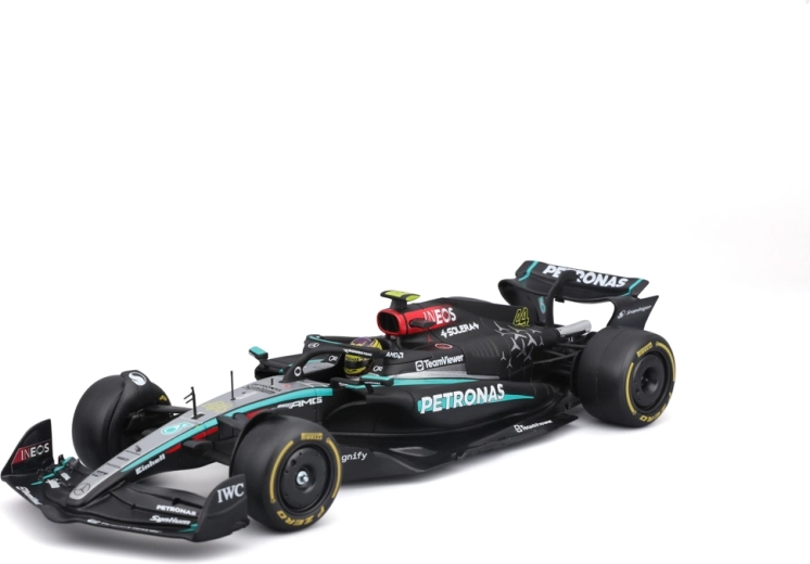 Kit de maquette Bburago Racing Formule Mercedes‑AMG Petronas W15 2024 #44 Lewis Hamilton 1:24