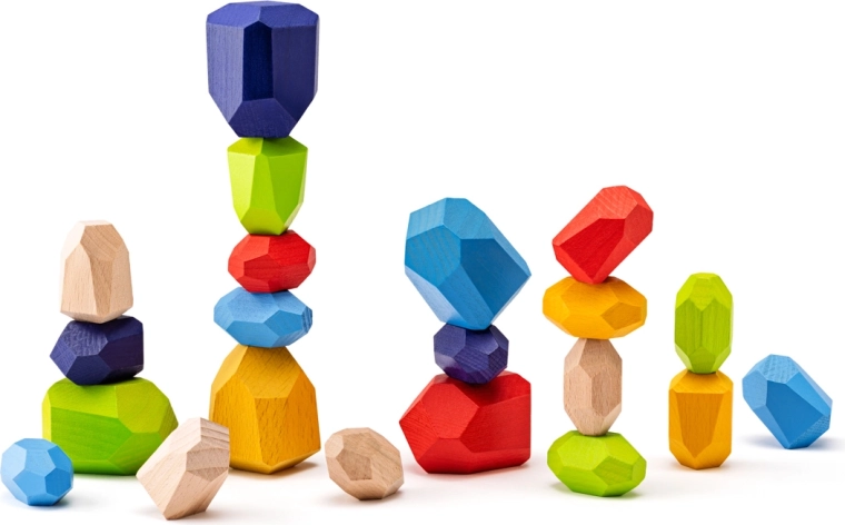 21 pièces colorées pour un jeu créatif